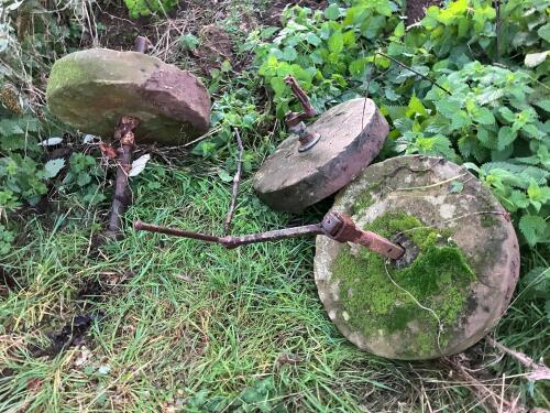 3 VINTAGE GRINDING WHEEL