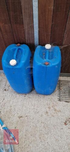 2 BLUE BARRELS