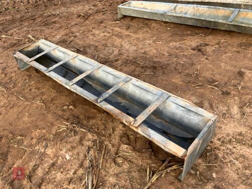 GALVANISED 6' GROUND FEED TROUGH