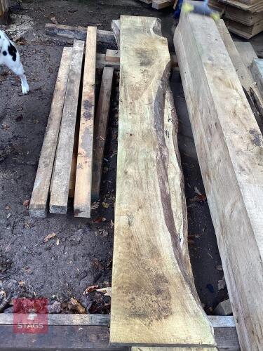 3 LIVE EDGE OAK BOARDS