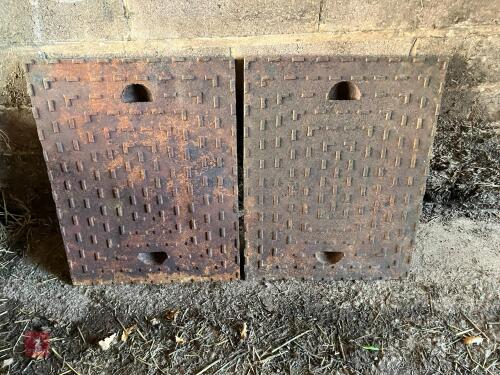 2 CAST IRON MANHOLE COVERS