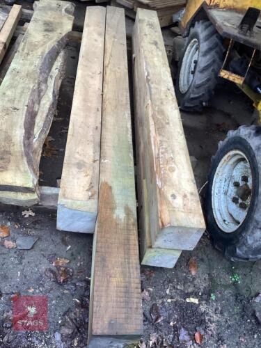 QTY OF 7 X 7 SOFT WOOD POSTS