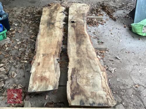 2 SELCTIONS OF OAK LIVE EDGE BARK
