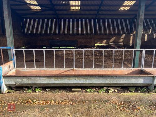 GALVANISED 15' CATTLE FEED BARRIER
