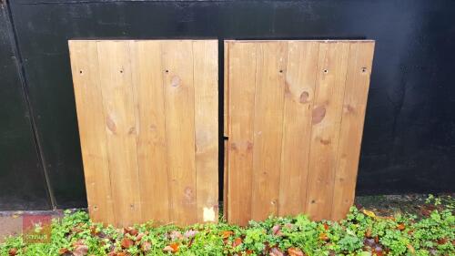 PAIR OF CUSTOM MADE SMALL WOODEN DOORS