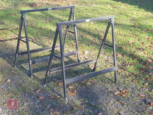 PAIR OF POWERFIX TUBULAR STEEL TRESTLES