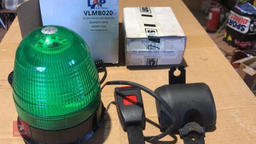 NEW GREEN LED MAGNETIC BEACON, ETC