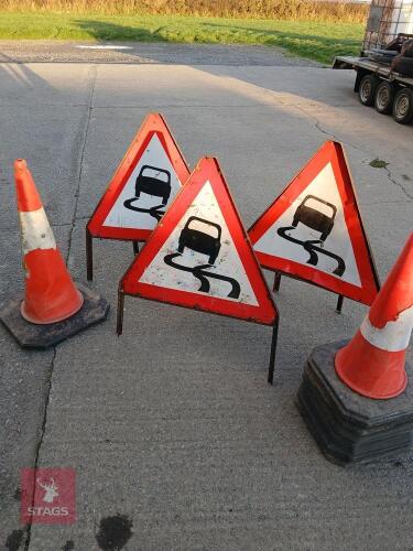 QTY ROAD SIGNS & CONES