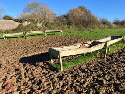 5 GALVANISED BEEF FEED TROUGHS