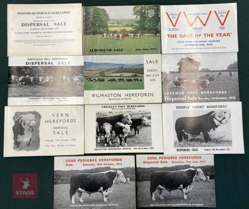 COLLECTION OF PEDIGREE HEREFORD SALES