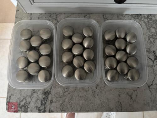 BRUSHED STAINLESS STEEL CUPBOARD KNOBS