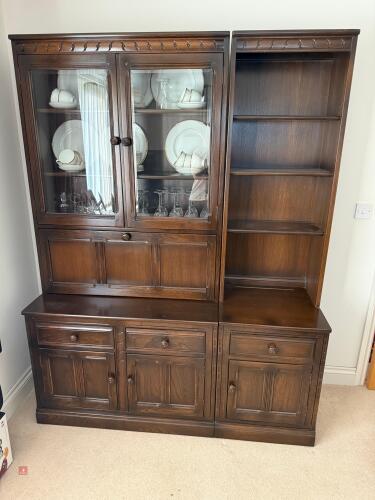 ERCOL OLD COLONIAL DISPLAY CABINET