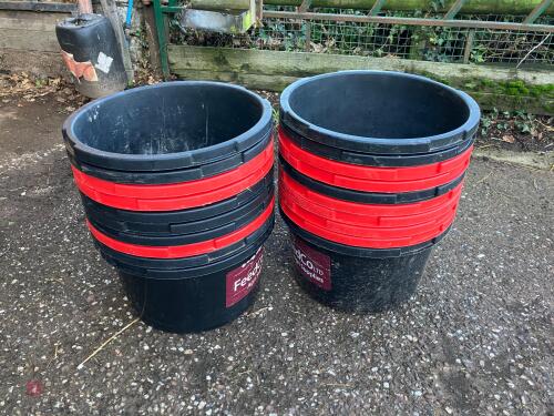20 LARGE CIRCULAR FEED TUBS