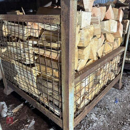 CRATE OF SOFTWOOD LOGS (4)