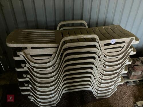 11 WHITE SUN LOUNGERS
