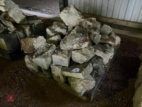 PALLET OF WHITE LIAS STONE (62)