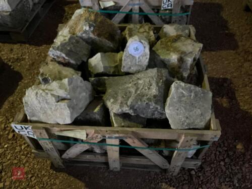 CRATE OF WHITE LIAS STONE (56)