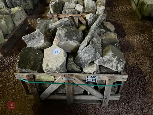 CRATE OF WHITE LIAS STONE (53)