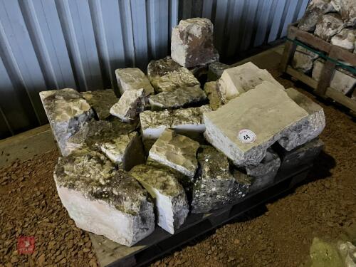 PALLET OF WHITE LIAS STONE (44)