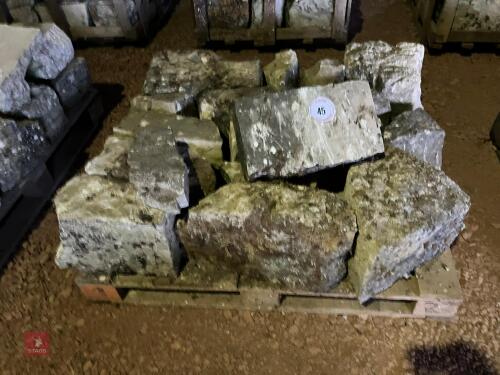 PALLET OF WHITE LIAS STONE (45)