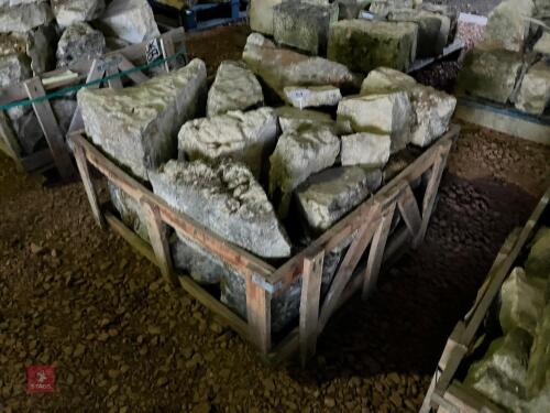 CRATE OF WHITE LIAS STONE (54)