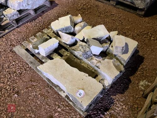 PALLET OF WHITE LIAS STONE (41)