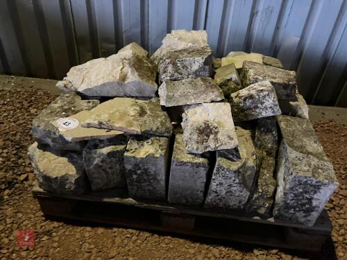 PALLET OF WHITE LIAS STONE (43)