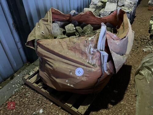 BAG OF USED BLUE LIAS STONE (27)