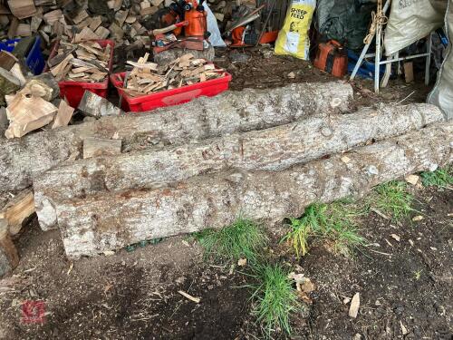 3 OAK TIMBER TRUNKS