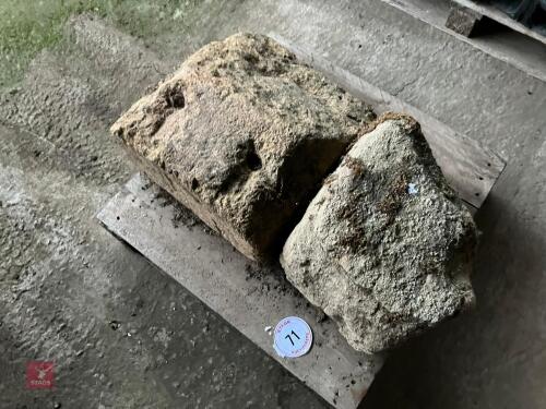2 PIECES OF HAMSTONE COPING (71)