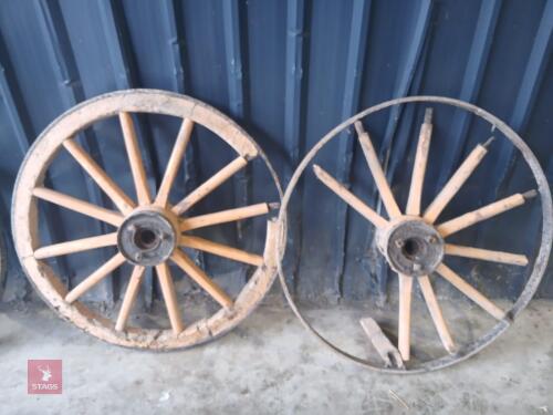 4 VERY OLD WAGON WHEELS