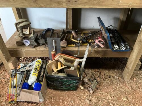 VARIETY OF CLAMPS/TOOLS & FILLER, ETC(88
