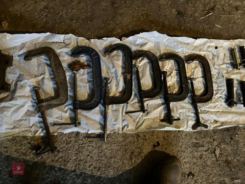 6 ASSORTED 'G' CLAMPS