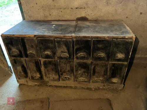WOODEN WORKSHOP STORAGE DRAWERS