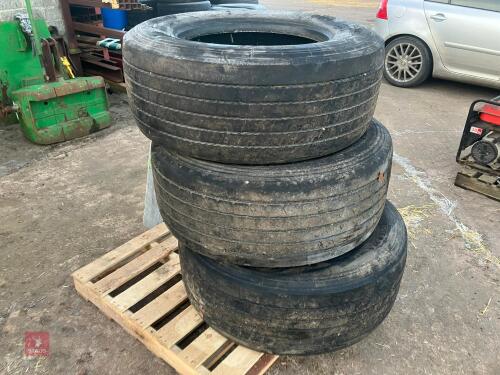 3 X 385/55 22.5 LORRY TYRES