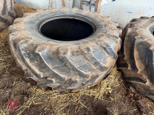 SET OF FRONT AND BACK TRACTOR TYRES