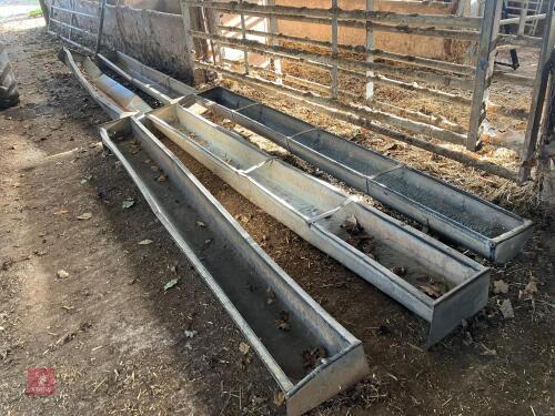 5 GALVANISED 9' GROUND FEED TROUGHS