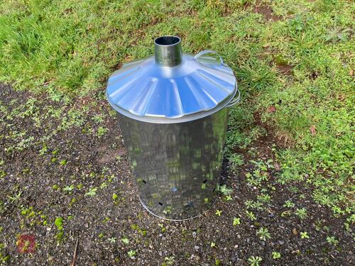 GALVANISED BURN/FIRE BIN