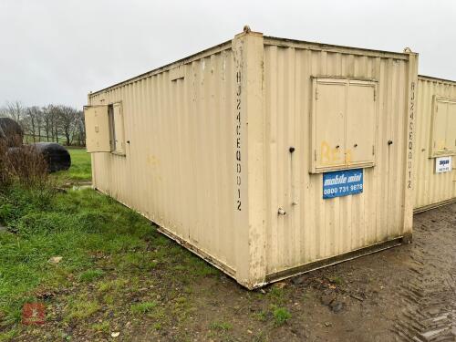USED 23' X 8' SHIPPING CONTAINER CANTEEN