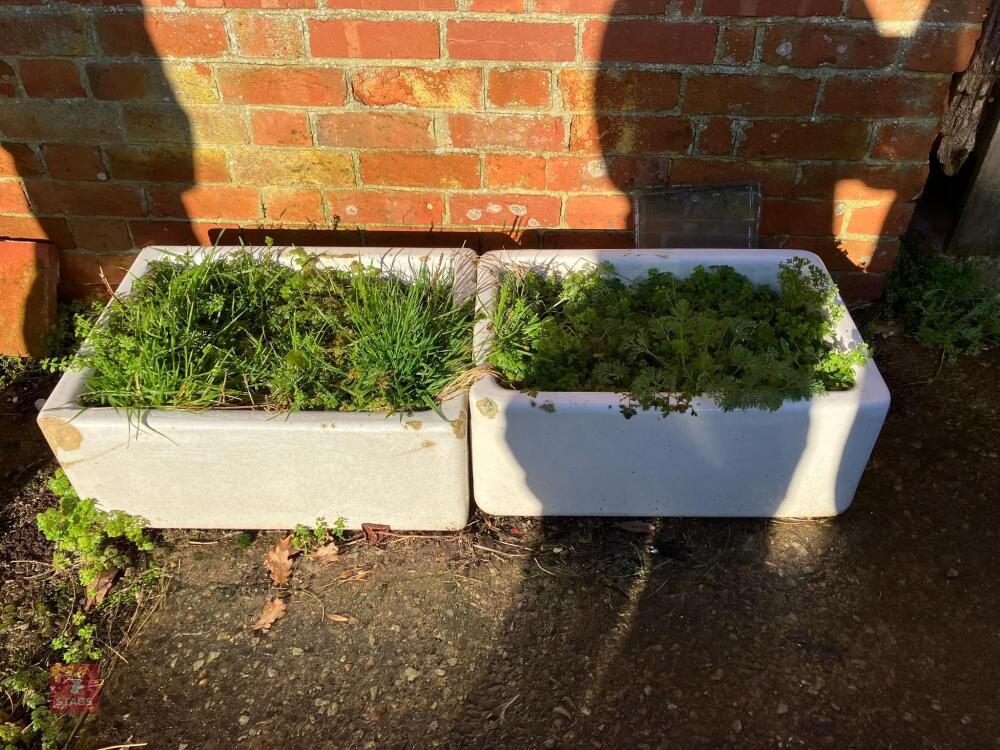2 X BELFAST SINK PLANTERS