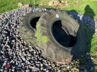 PAIR OF 13.6 R24 TYRES - 2