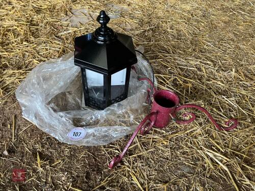 CHRISTMAS TREE STAND AND LANTERN