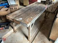 METAL FRAMED WORKBENCH AND VICE - 2