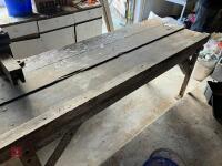 METAL FRAMED WORKBENCH AND VICE - 10