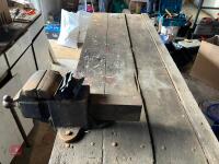 METAL FRAMED WORKBENCH AND VICE - 14