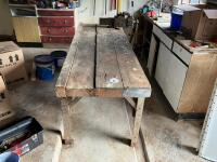 METAL FRAMED WORKBENCH AND VICE - 15