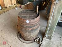VINTAGE WOODEN BARREL - 2