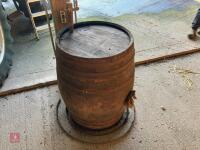 VINTAGE WOODEN BARREL - 4