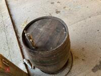 VINTAGE WOODEN BARREL - 7