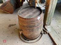 VINTAGE WOODEN BARREL - 8